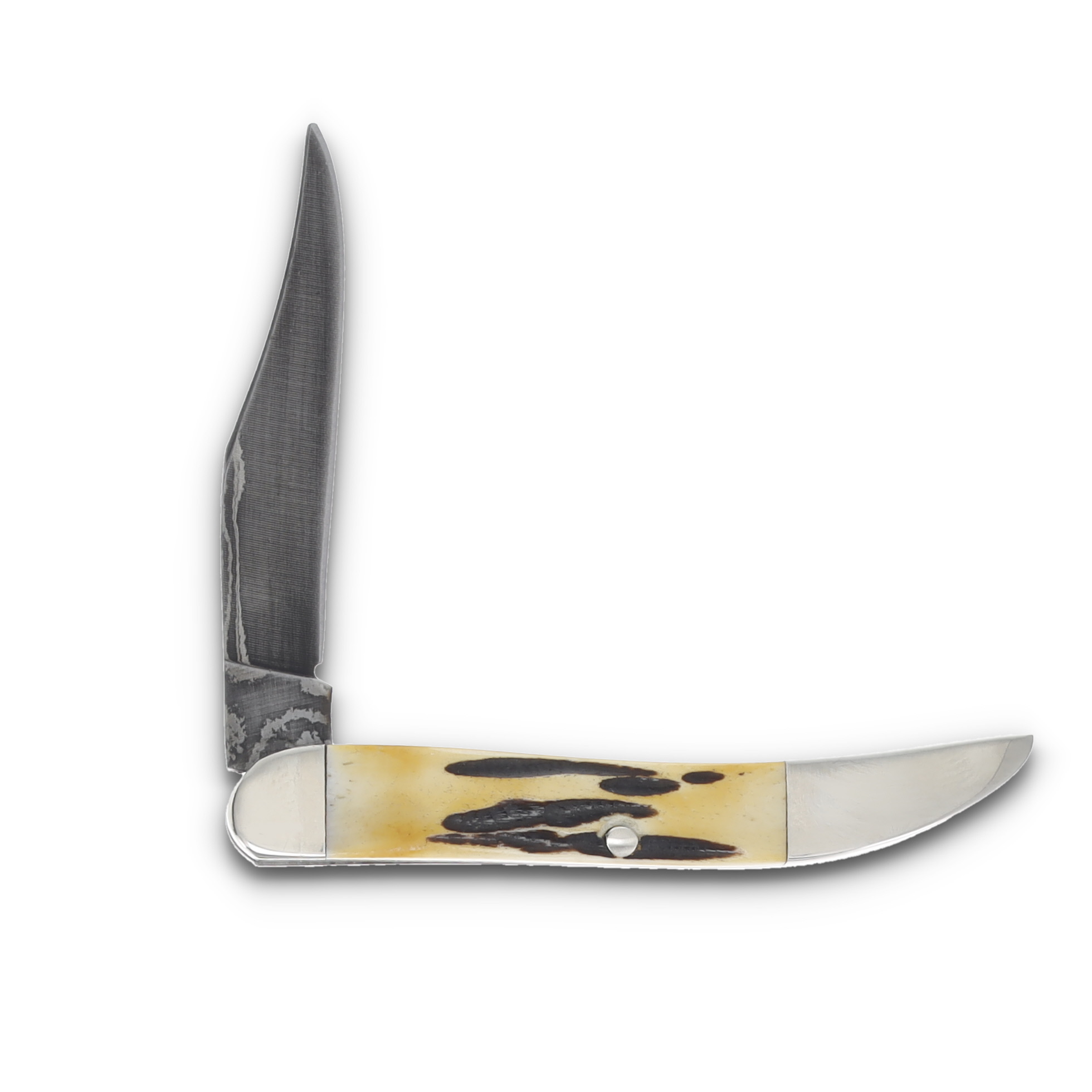 Bear & Son Toothpick Folding Knife 2.25in Plain Genuine India Stag Bone BR5193D12 View 2