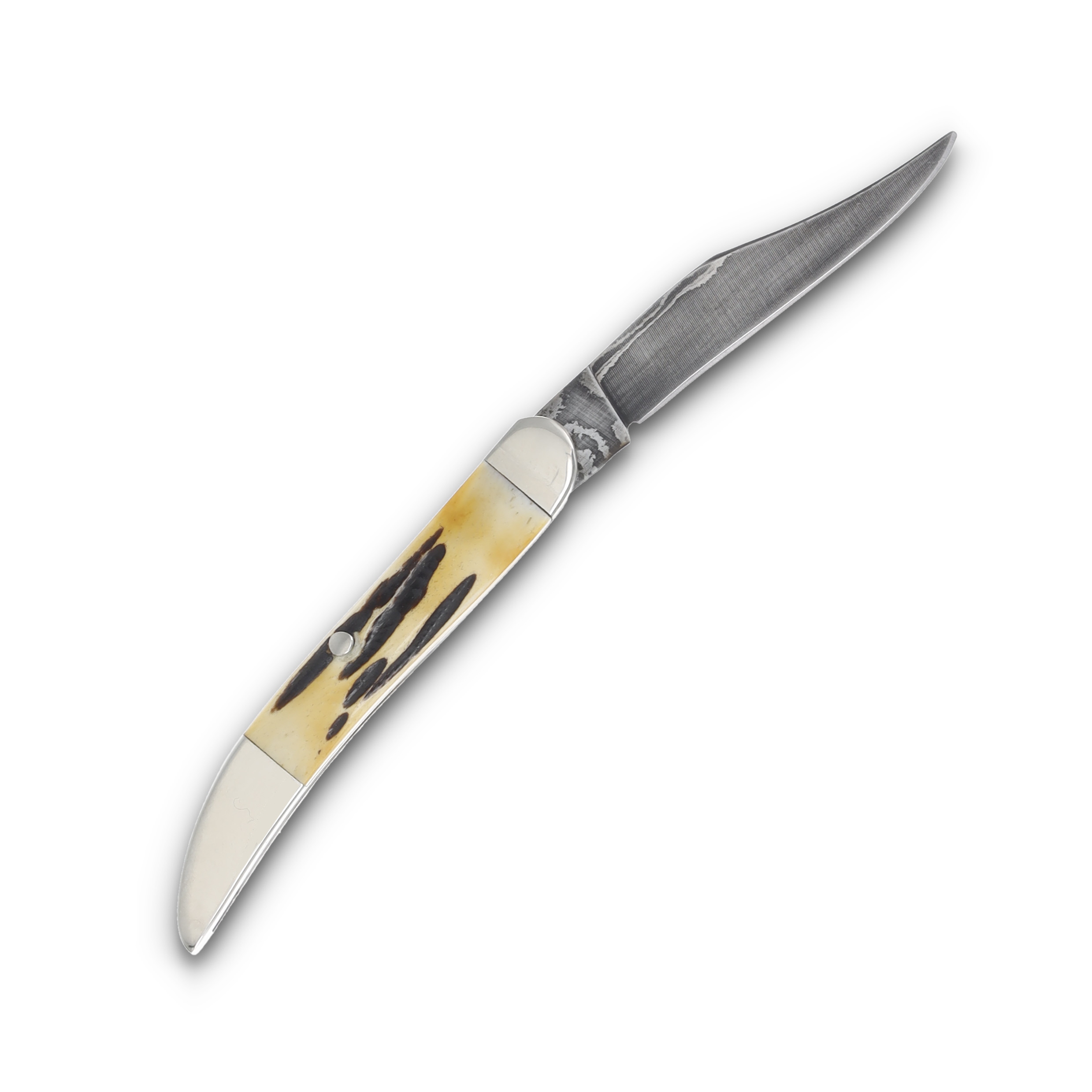 Bear & Son Toothpick Folding Knife 2.25in Plain Genuine India Stag Bone BR5193D12 View 4