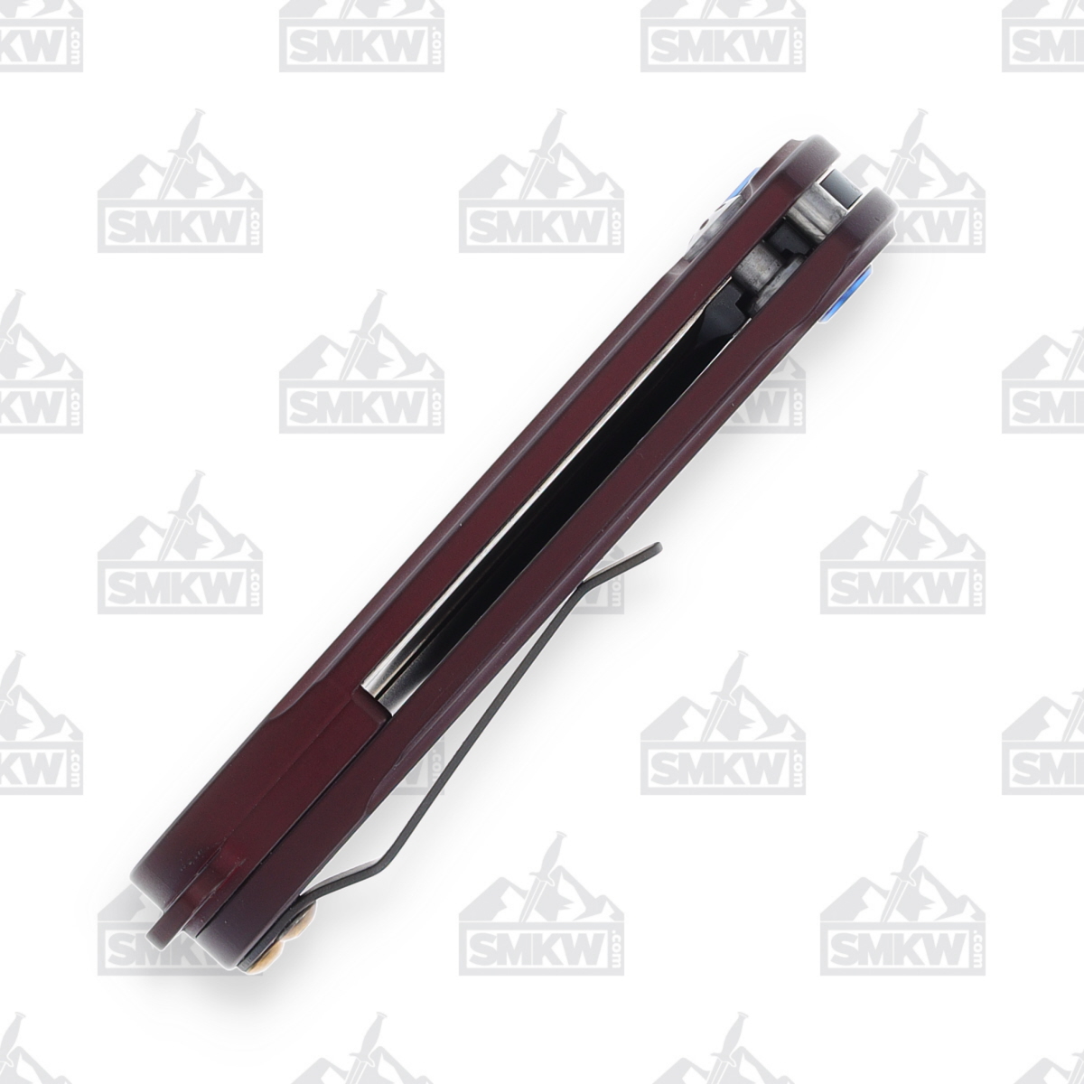 Medford Smooth Criminal OTS Knife Red Flamed - 3in PVD Black Plain View 9