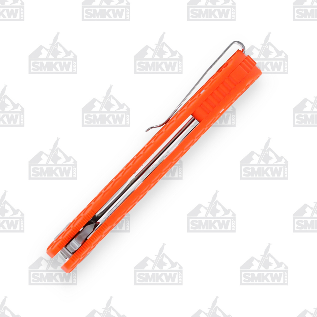 Honey Badger Medium Tanto Folding Knife Orange 3.19in Plain Satin Blade HB1336 View 10