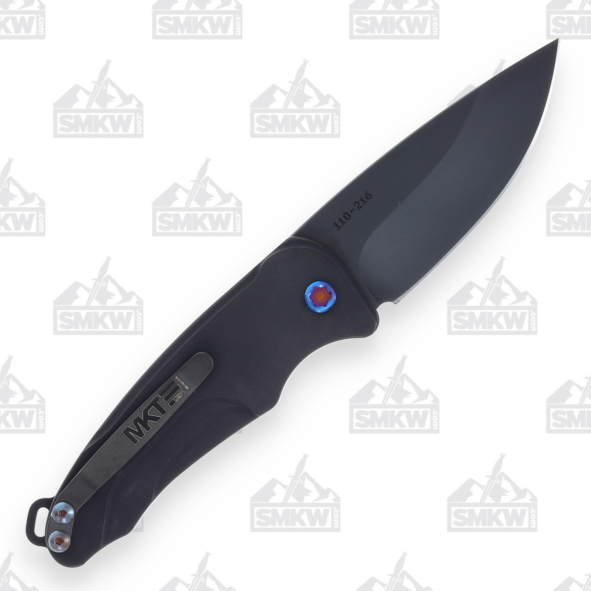 Medford Smooth Criminal OTS Auto Knife Black Flamed - 3in PVD Black Drop Point Plain MKP42ABTFCP View 3