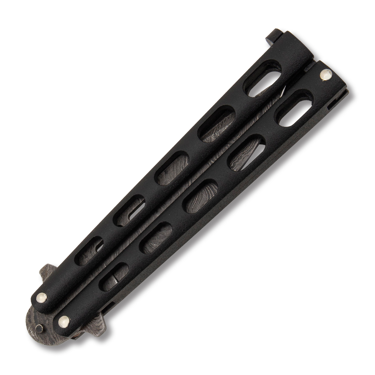Bear & Son Balisong Damascus Clip Point BR115D View 6