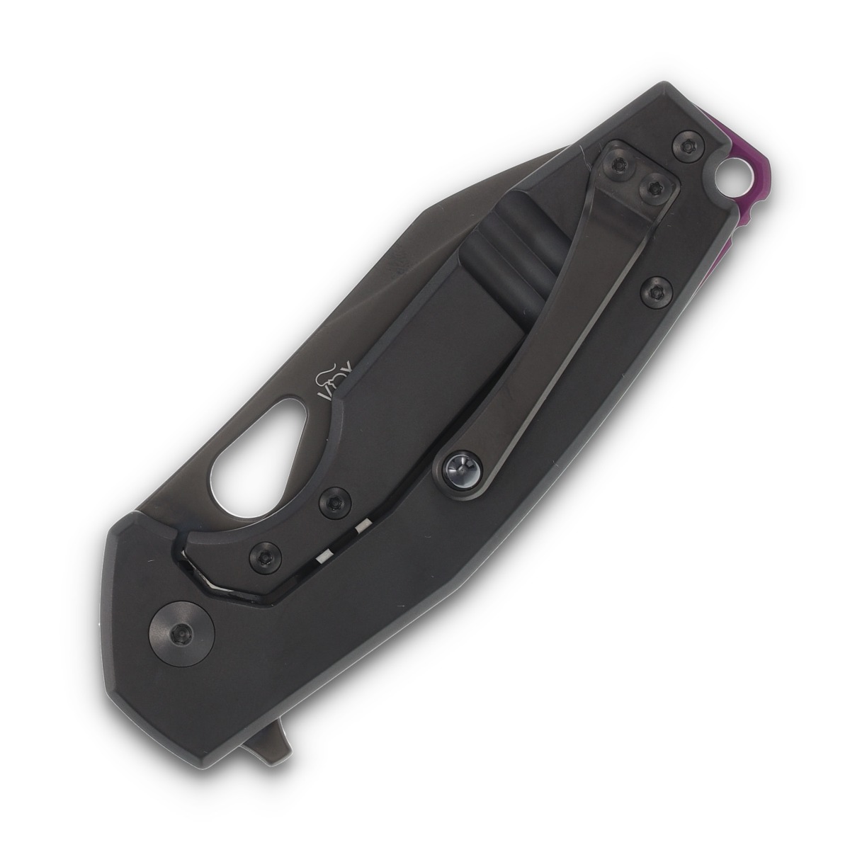 Fox Knives SMKW Exclusive Yaru Folding Knife Vanax/Purple Haze FatCarbon FX527SMPH View 6