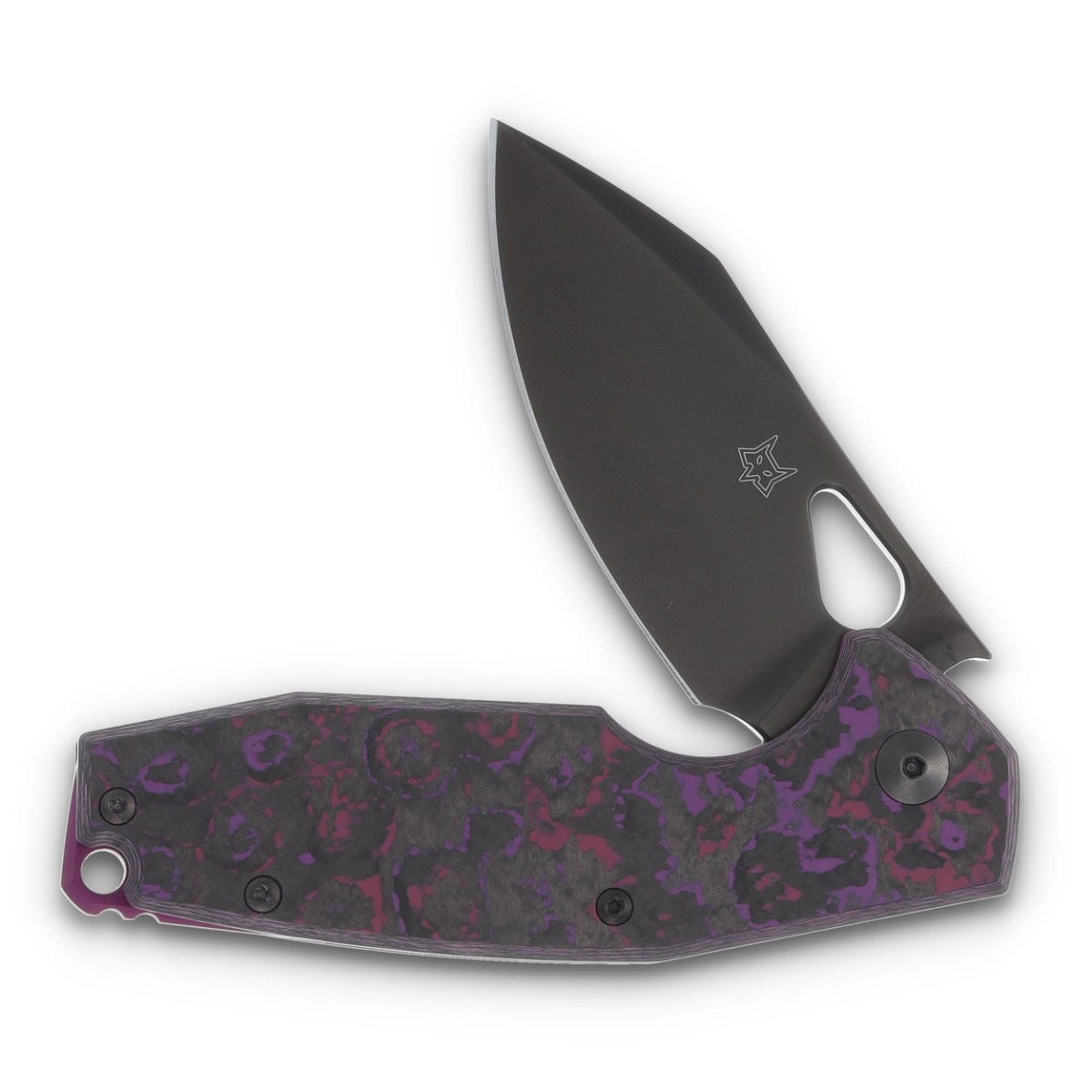 Fox Knives SMKW Exclusive Yaru Folding Knife Vanax/Purple Haze FatCarbon FX527SMPH View 3