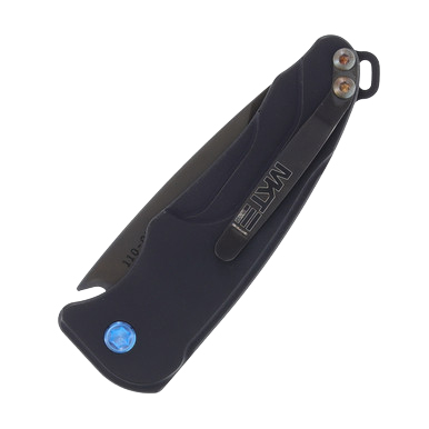 Medford Smooth Criminal OTS Auto Knife Blue - 3in PVD Black Drop Point Plain View 7