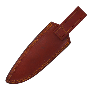 Charcoal Grooved Damascus Hunter Fixed Blade Knife View 11