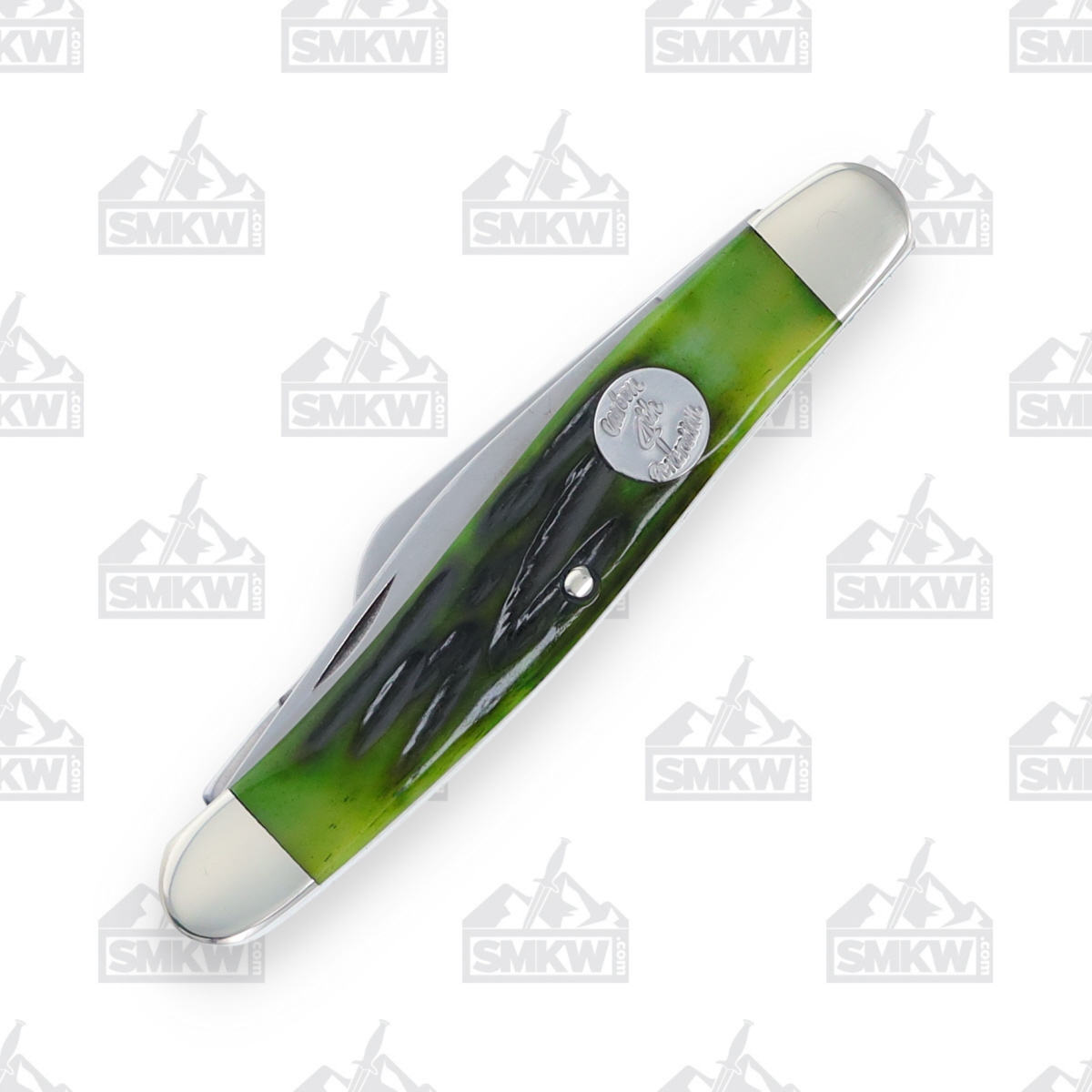 Bear & Son Hunter Green Stag Bone Large Stockman Folding Knife BRGSBC47 View 3