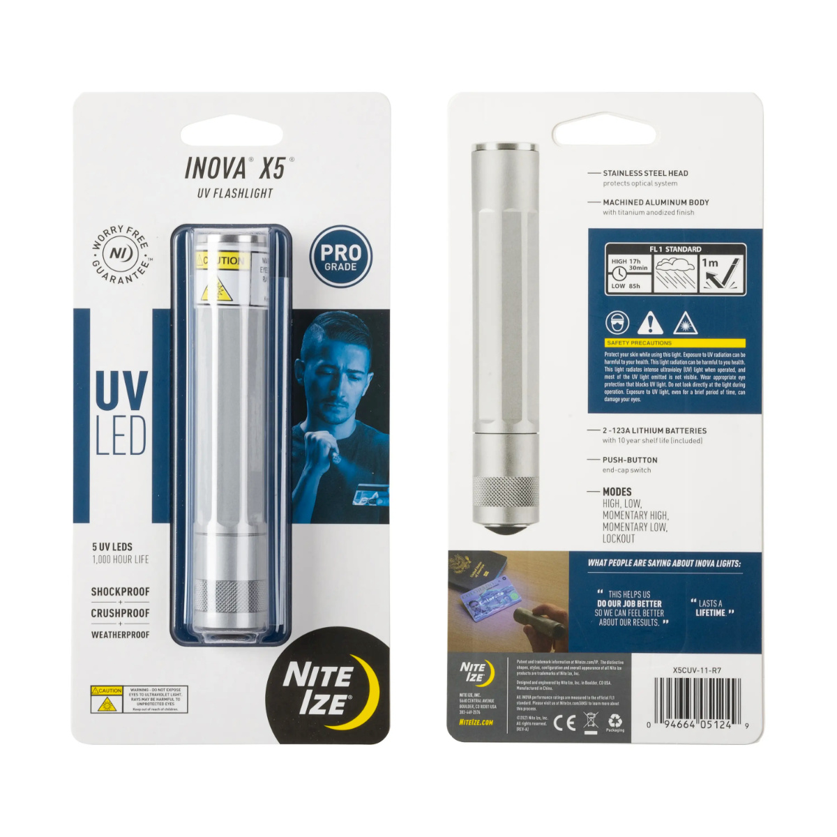 Nite Ize Inova X5 UV LED Flashlight NIX5CUV11R7 View 1