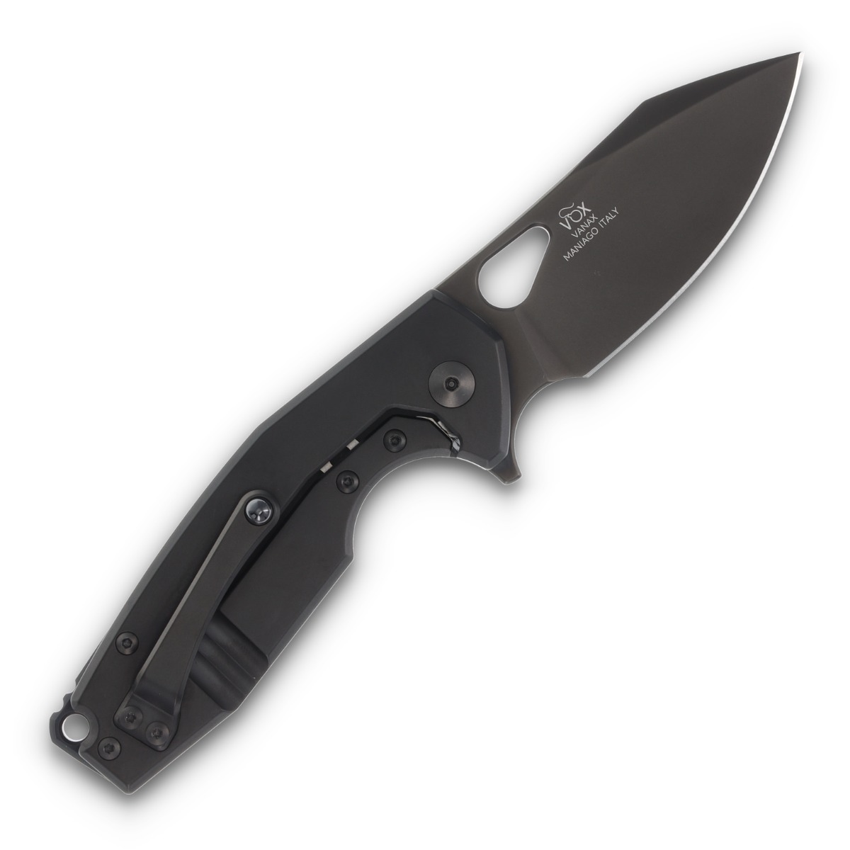 Fox Knives SMKW Exclusive Yaru Folding Knife Black Vanax/White Storm FatCarbon FX527SMWS View 2
