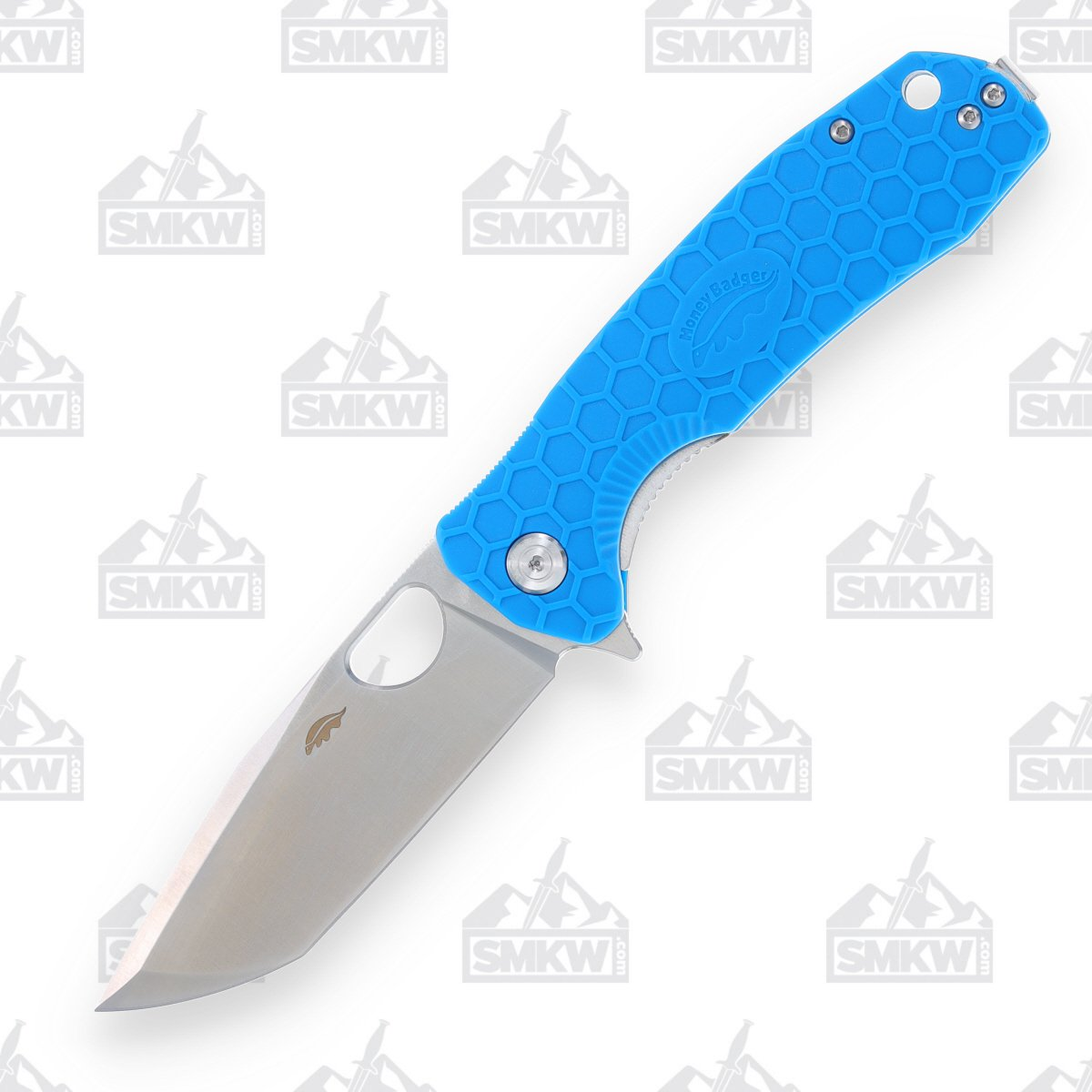 Honey Badge Large Blue FRN Flipper Knife 3.63in Tanto Blade HB1324 View 1