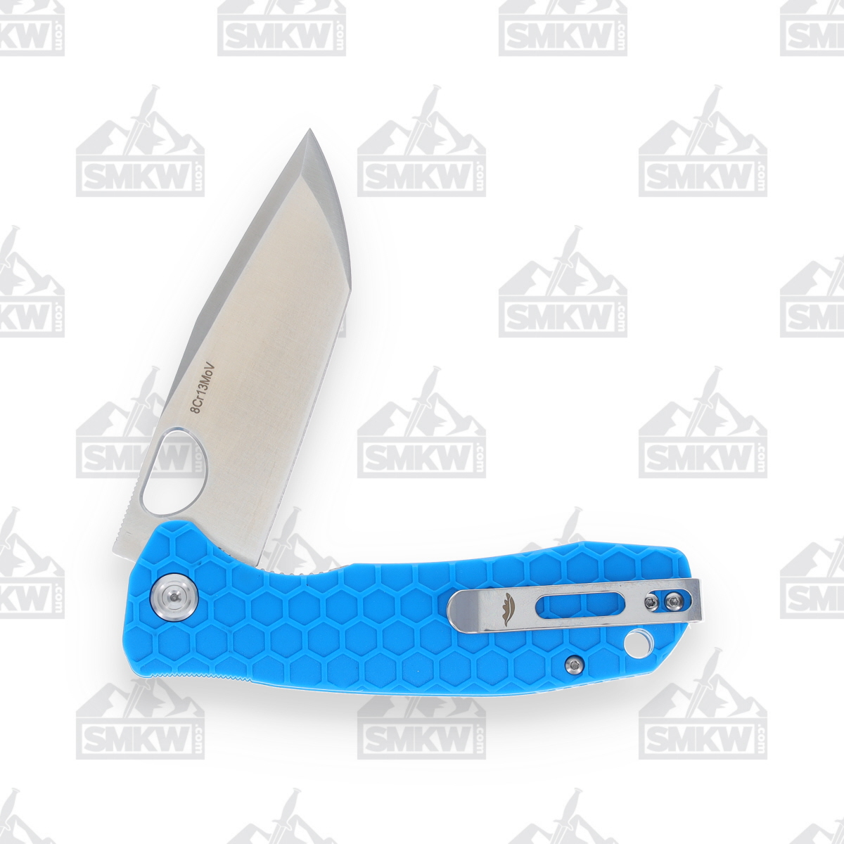 Honey Badge Large Blue FRN Flipper Knife 3.63in Tanto Blade HB1324 View 4