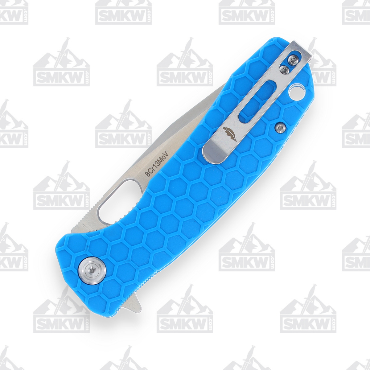 Honey Badge Large Blue FRN Flipper Knife 3.63in Tanto Blade HB1324 View 6