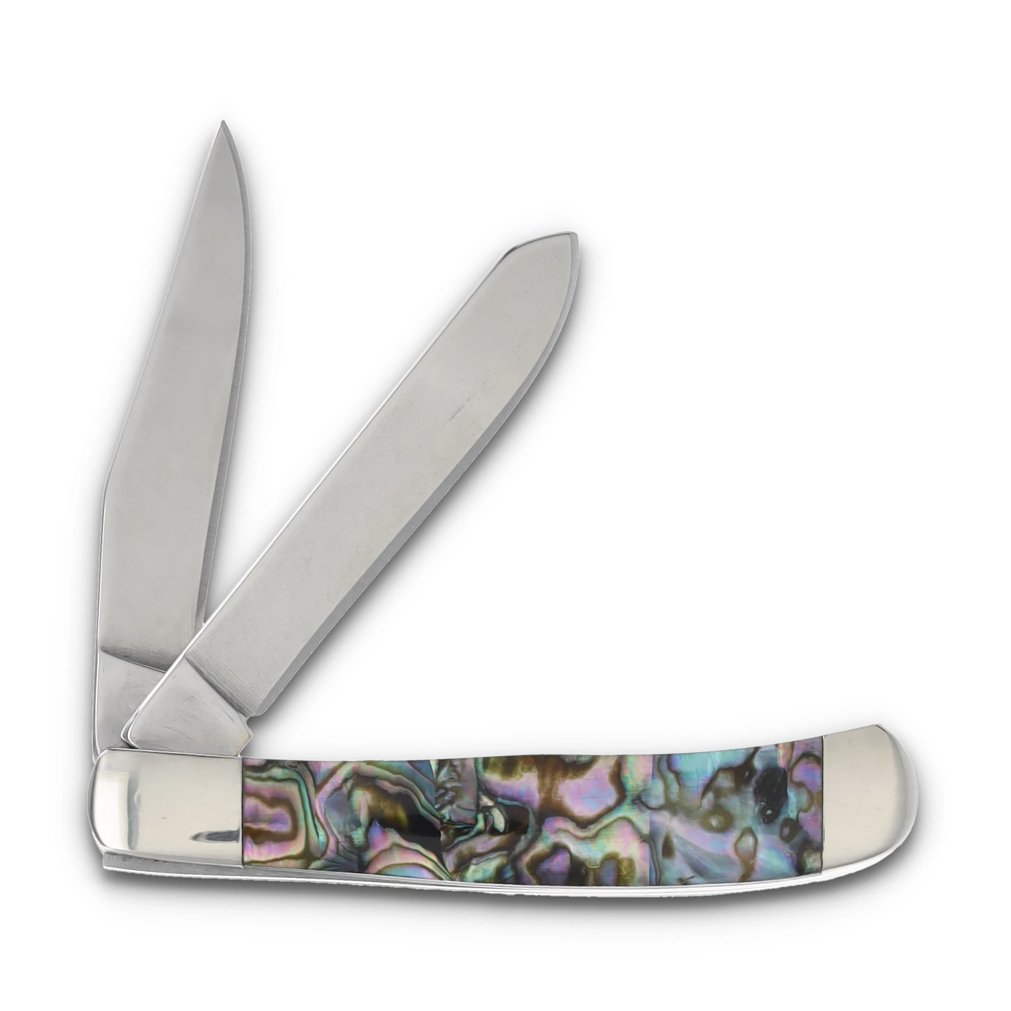 Bear & Son Little Abalone Folding Knife 2.75in Plain Genuine Abalone BRAB545 View 2