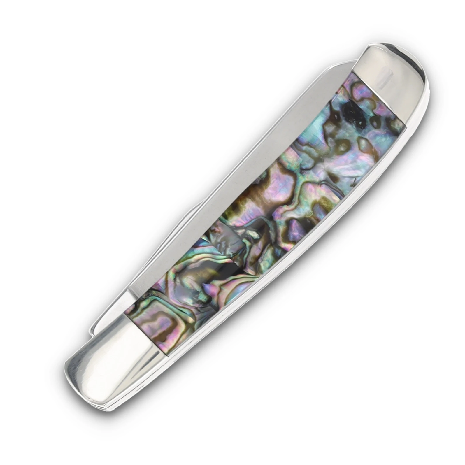 Bear & Son Little Abalone Folding Knife 2.75in Plain Genuine Abalone BRAB545 View 3