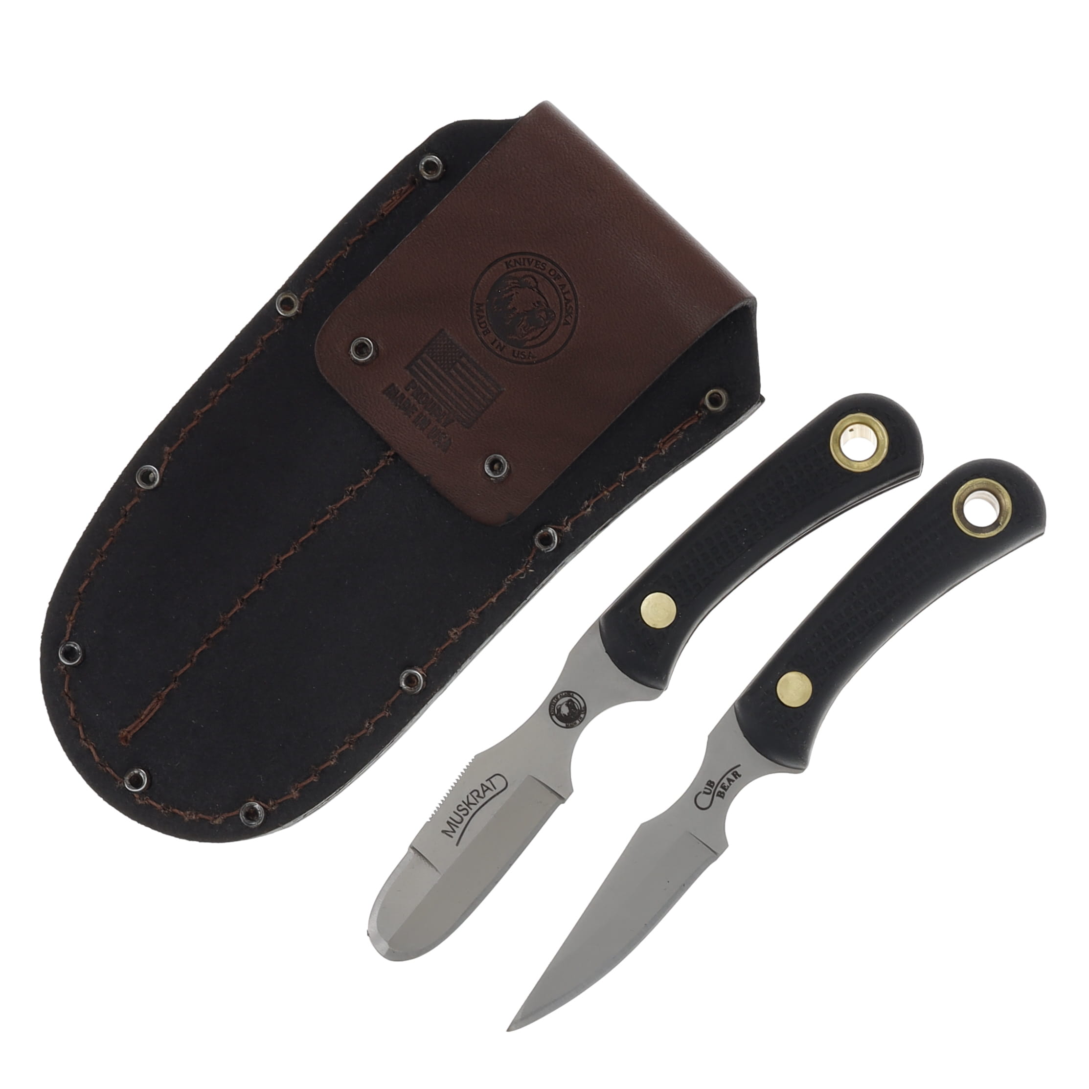 Knives of Alaska Muskrat and Cub Bear Combo Black Suregrip KOA095FG View 2