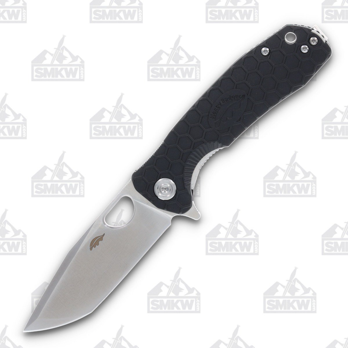 Honey Badger Medium Folding Knife 3.19in Plain Satin Tanto HB1331 View 1