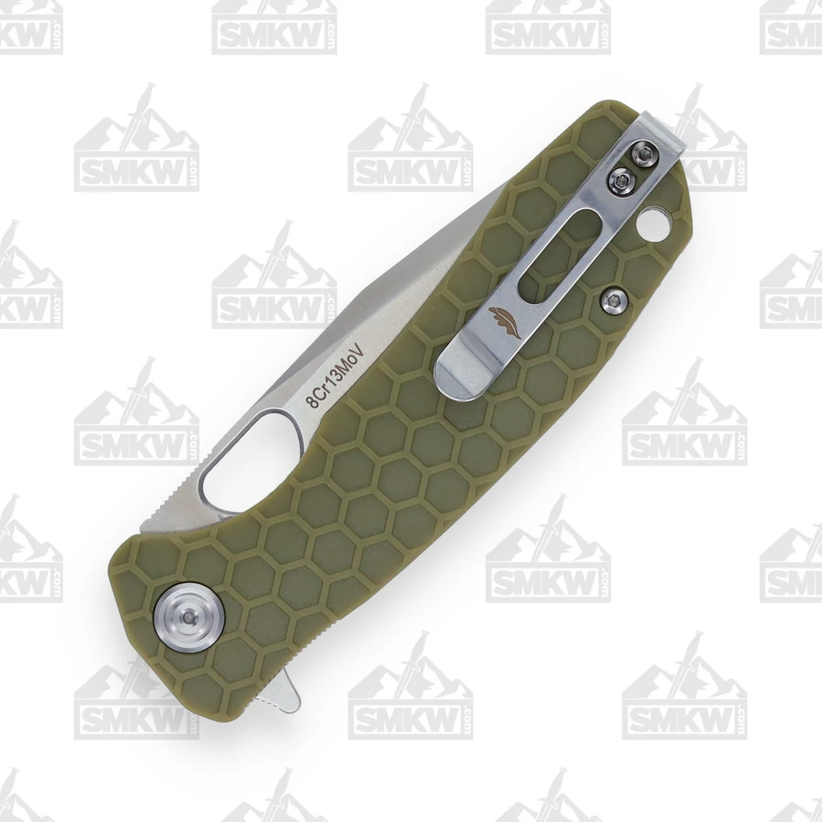 Honey Badger Knives Medium Tanto Folding Knife Green 3.19in Satin Blade HB1333 View 8