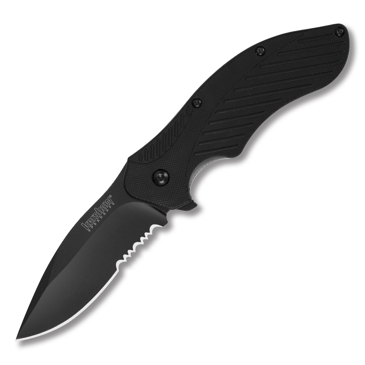 Kershaw Clash Folding Knife Black Partially Serrated KS1605CKTST View 1