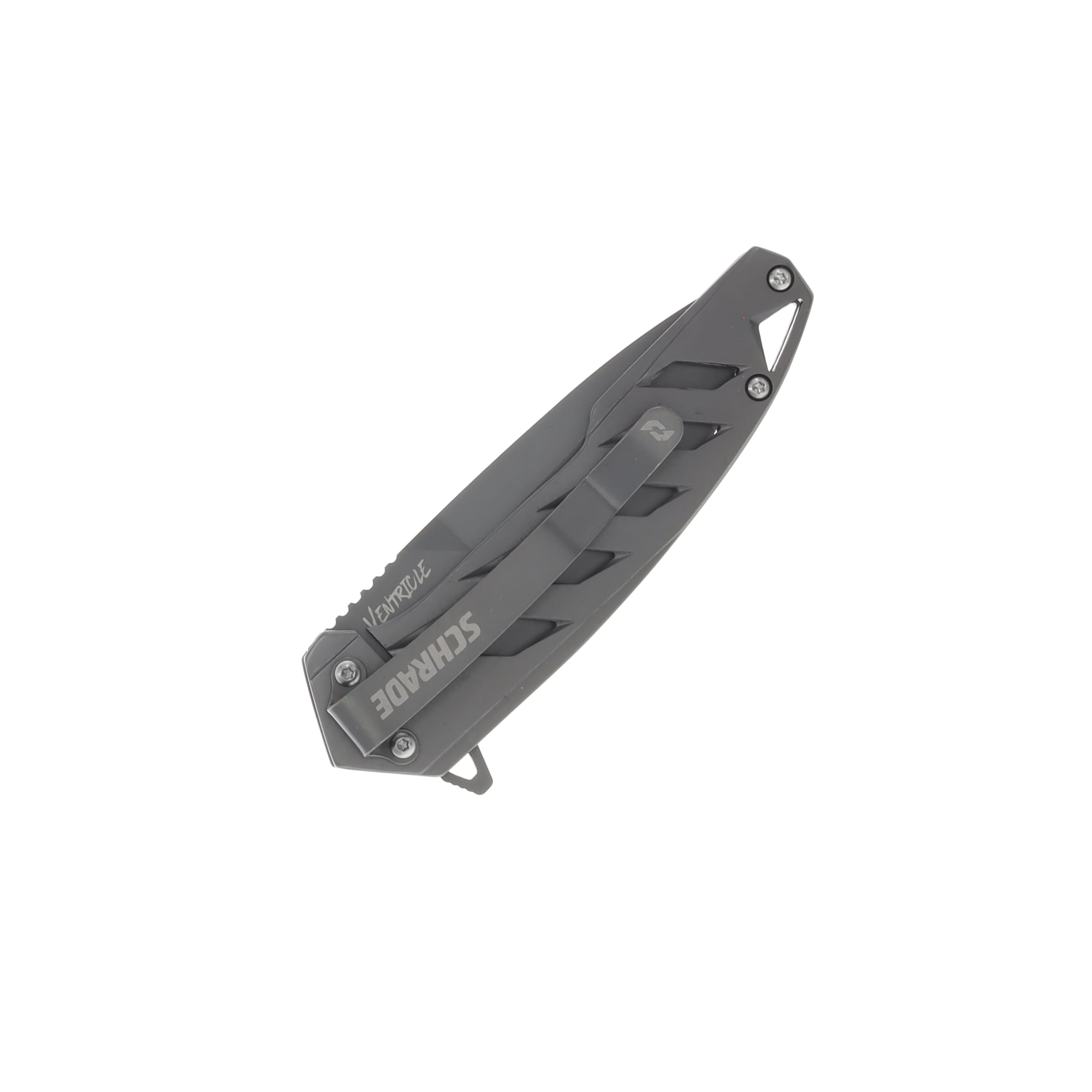 Schrade Ventricle Folding Knife 3in Gray Plain Drop Point Blade 1159323 View 4