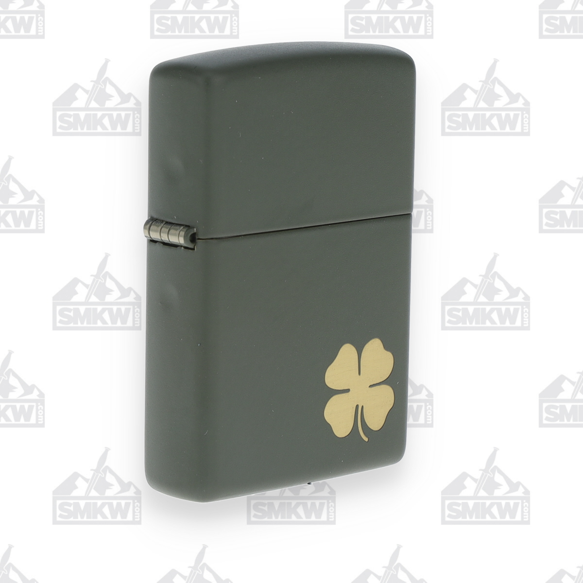 Zippo Green Matte Four Leaf Clover Lighter ZP49796 View 8