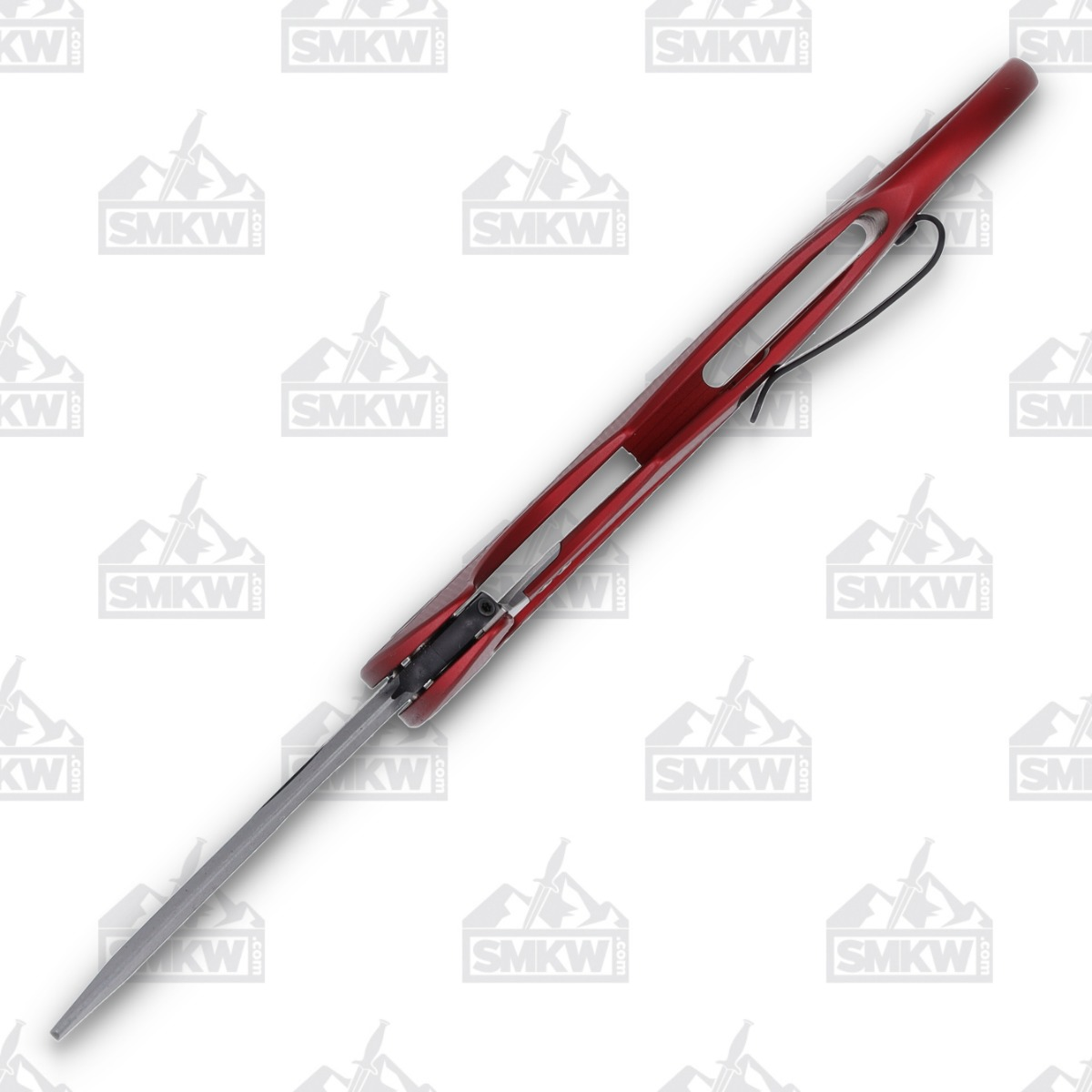 LionSteel L.E. One Chemical Black MagnaCut Red Aluminum Folding Knife LSLE1ARB View 8