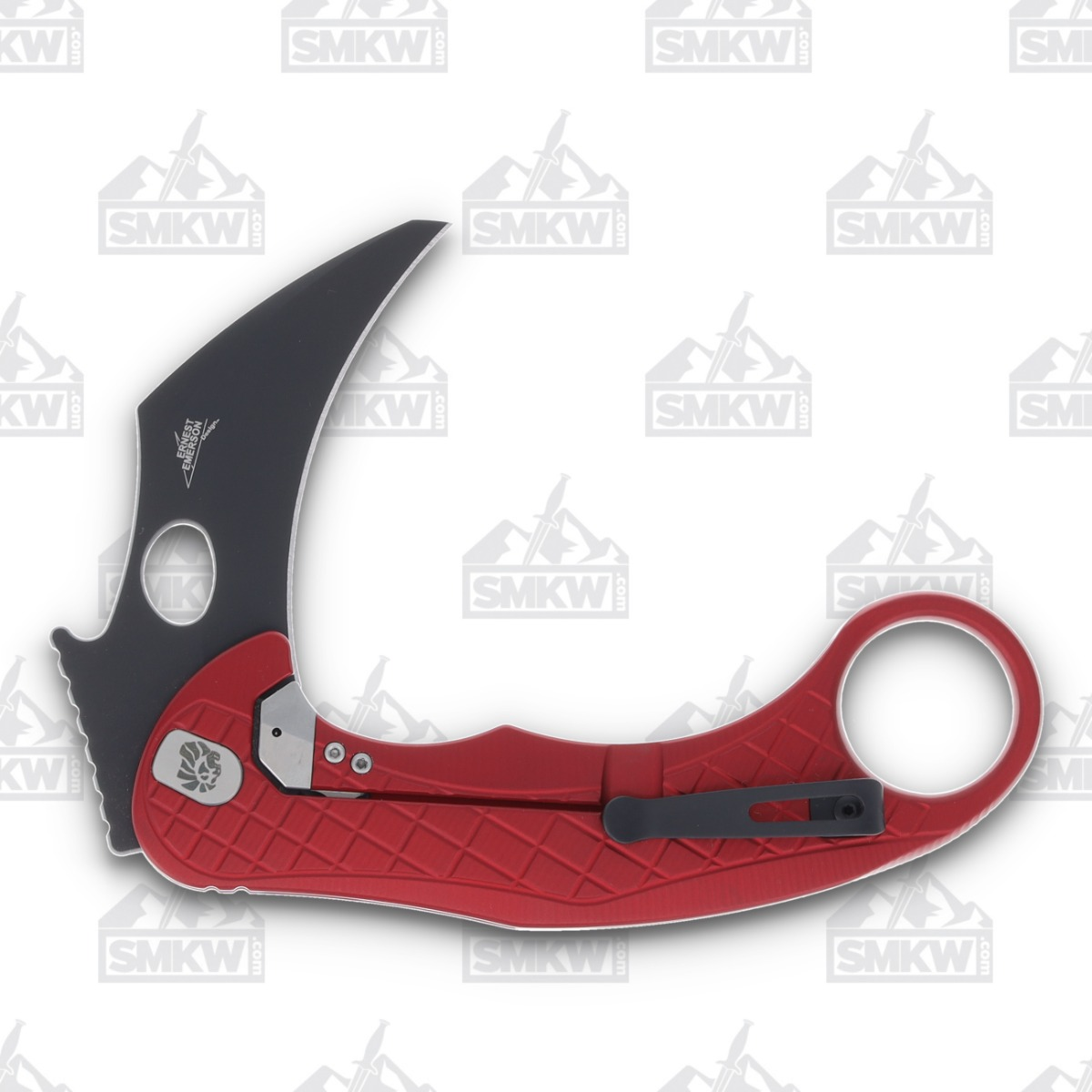 LionSteel L.E. One Chemical Black MagnaCut Red Aluminum Folding Knife LSLE1ARB View 4