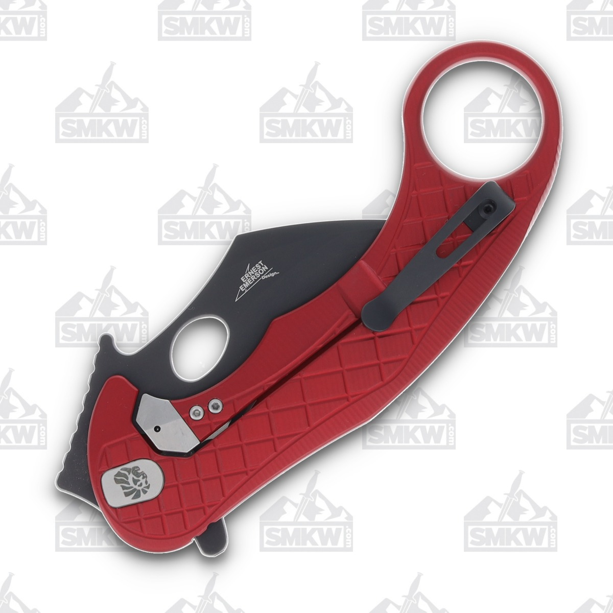 LionSteel L.E. One Chemical Black MagnaCut Red Aluminum Folding Knife LSLE1ARB View 6