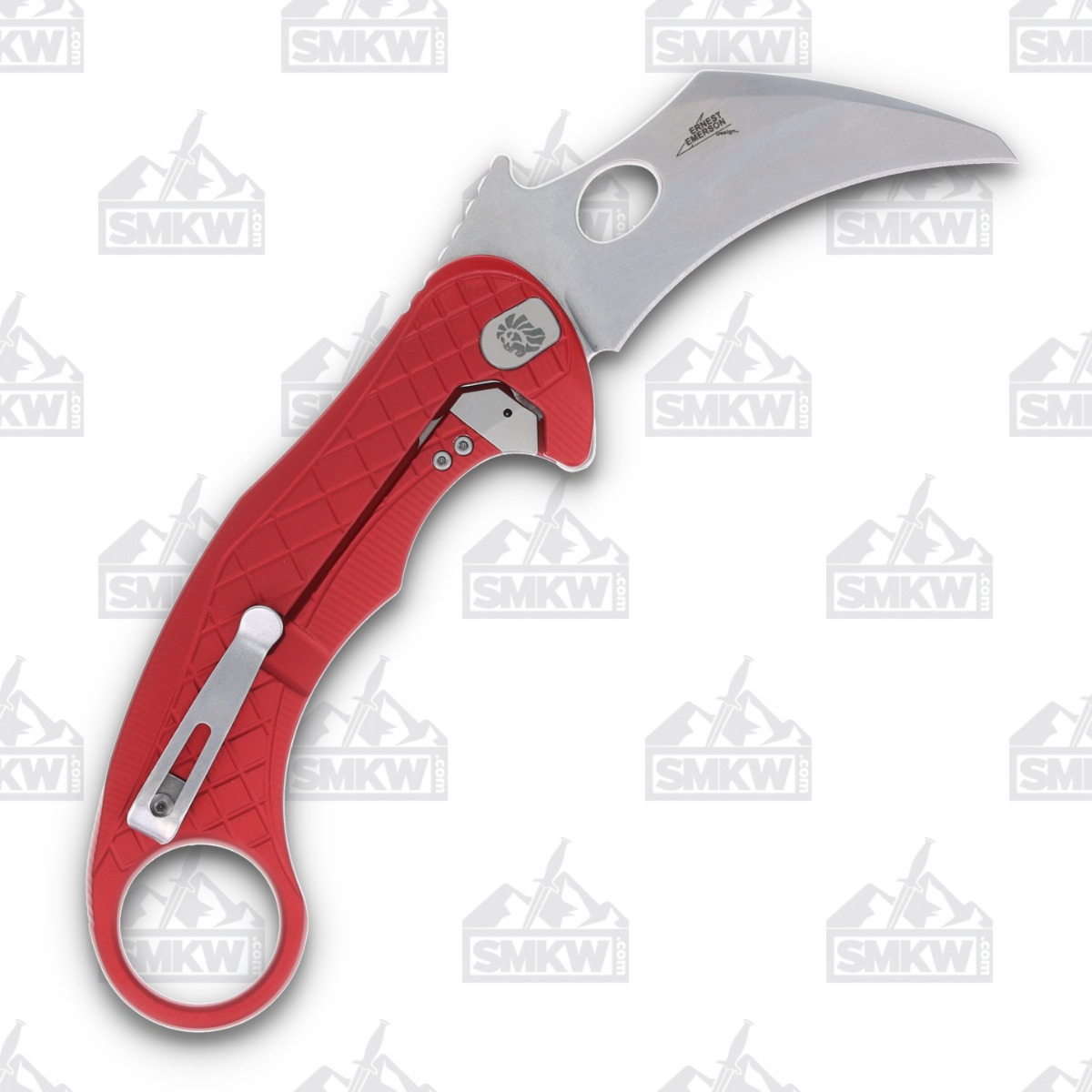 LionSteel L.E. One Stonewash MagnaCut Red Aluminum Folding Knife LSLE1ARS View 2