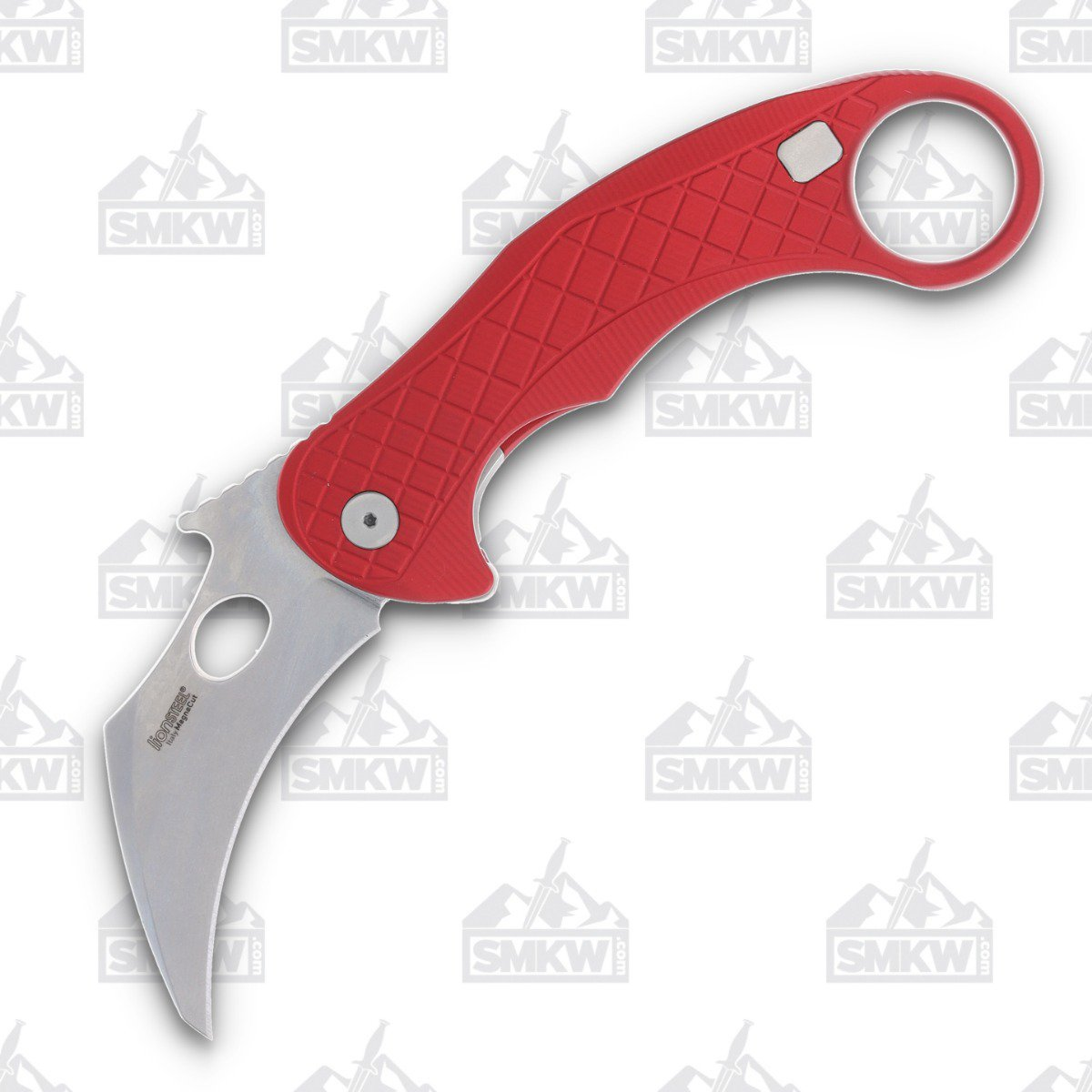 LionSteel L.E. One Stonewash MagnaCut Red Aluminum Folding Knife LSLE1ARS View 1
