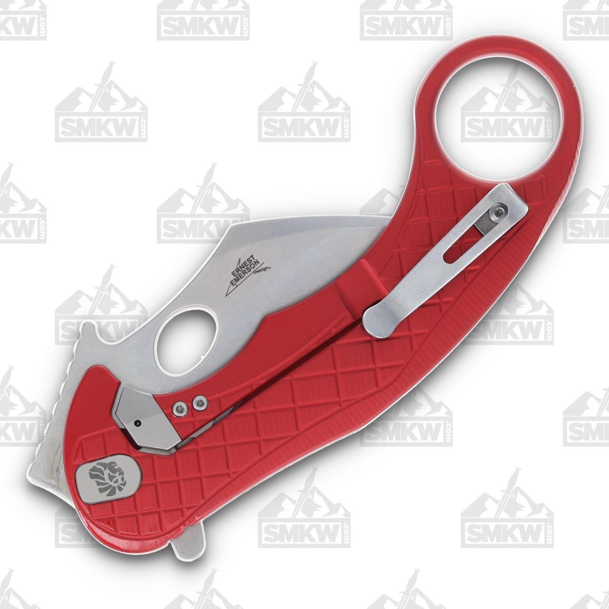 LionSteel L.E. One Stonewash MagnaCut Red Aluminum Folding Knife LSLE1ARS View 6