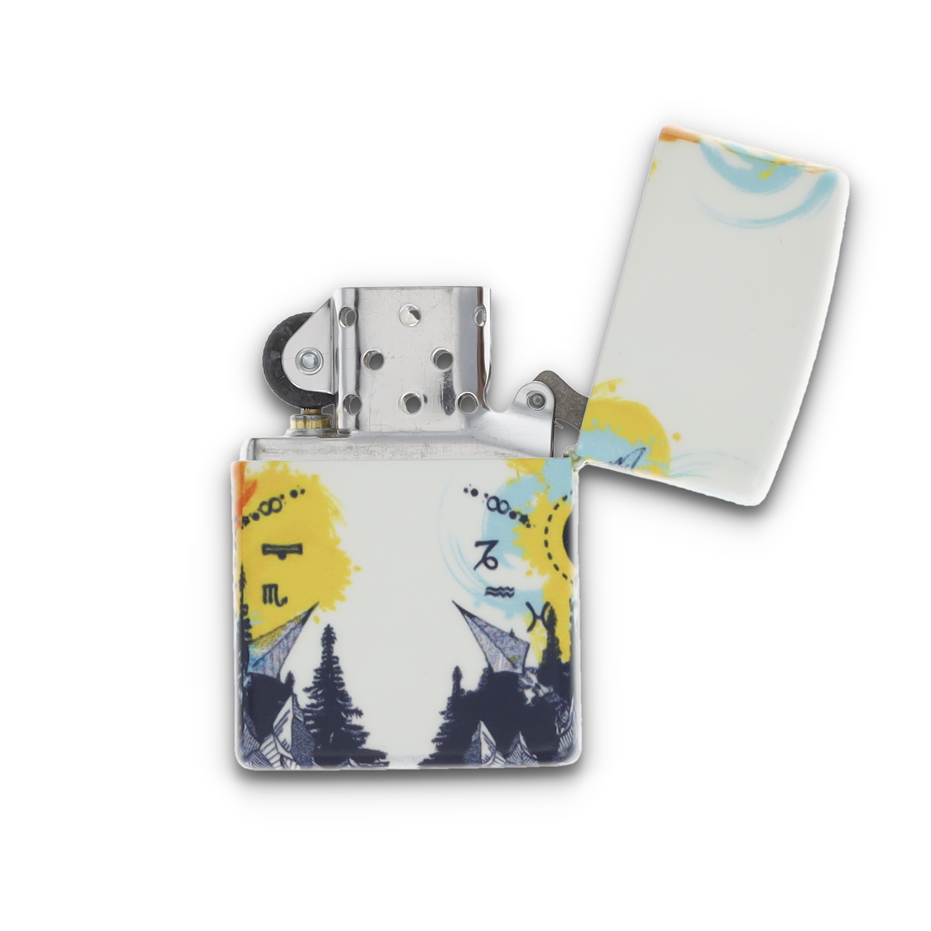 Zippo Compass Glow in Dark Green Lighter ZP49805 View 4
