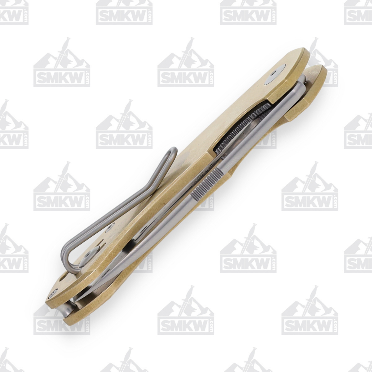 GiantMouse ACE Biblio Linerlock Folding Knife Satin M390/Brass GMBIBLIOBR View 11