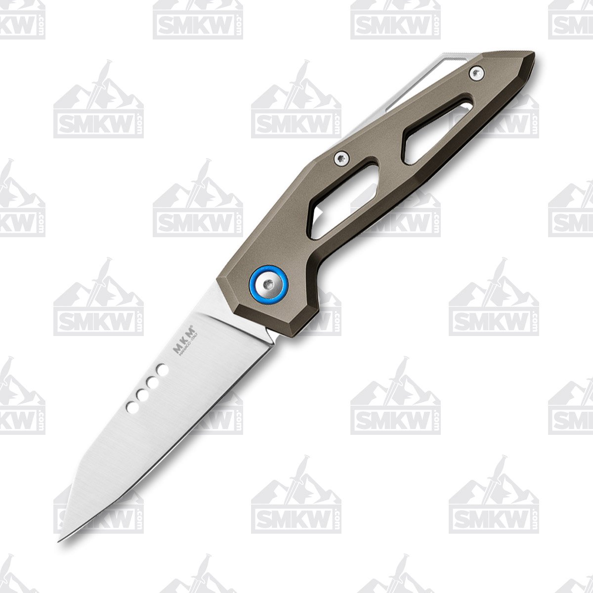 MKM Knives Edge Folding Knife Bronze Titanium  2.95in Reverse Tanto MKEGTBR View 1