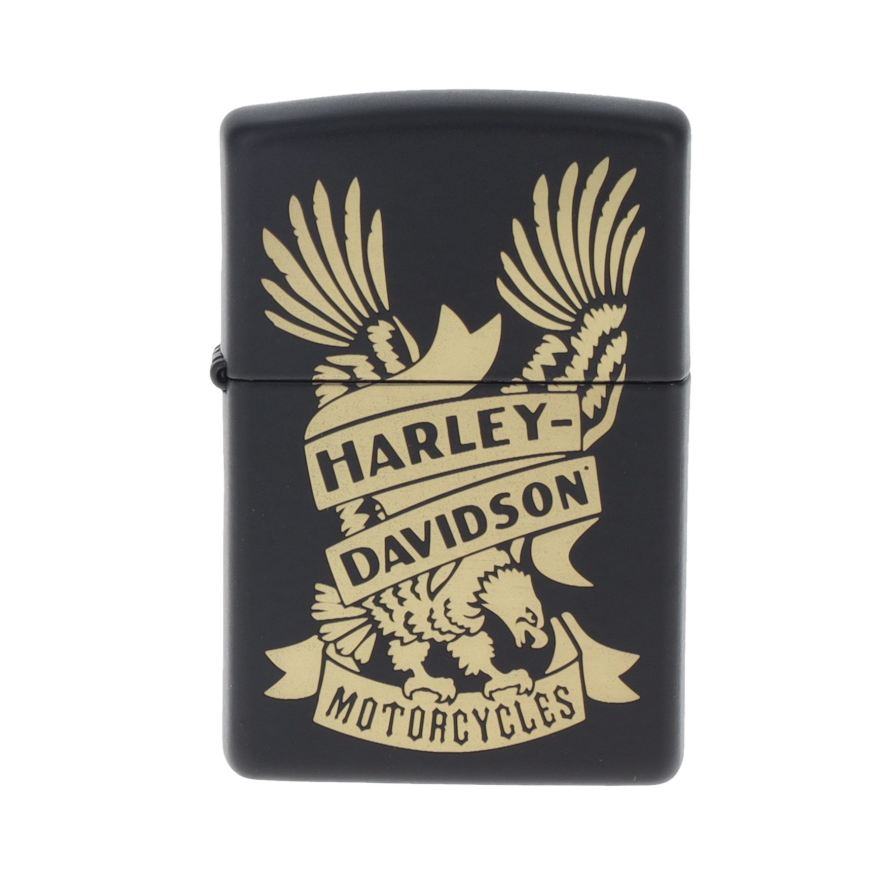 Zippo Lighter Harley Davidson Eagle Tattoo Design Black Matte ZP49826 View 2