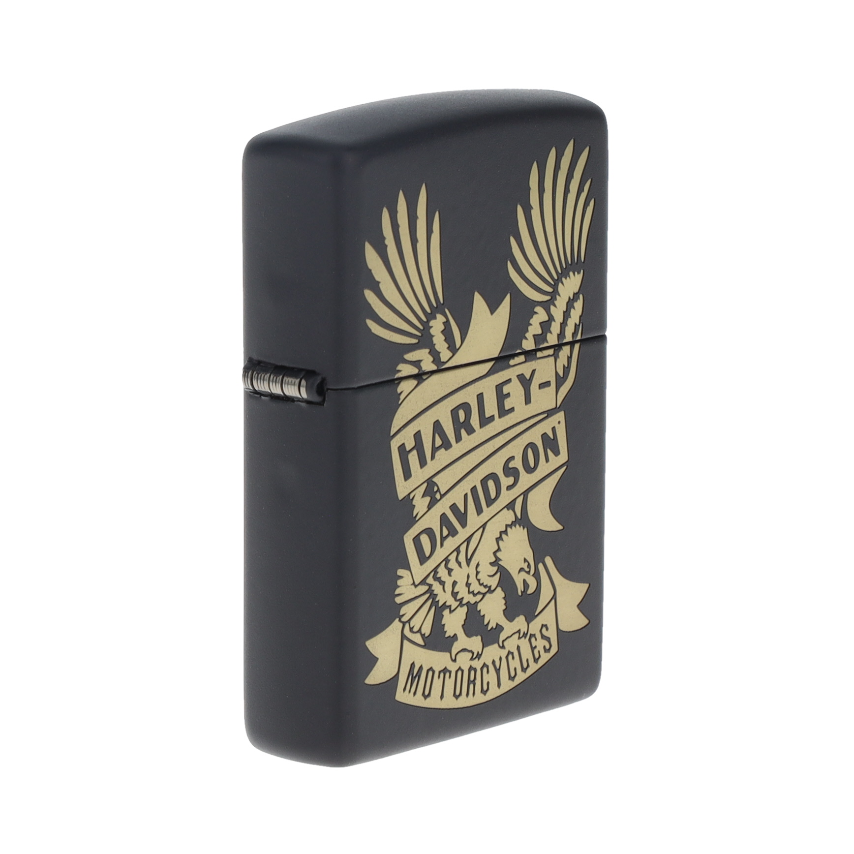 Zippo Lighter Harley Davidson Eagle Tattoo Design Black Matte ZP49826 View 3