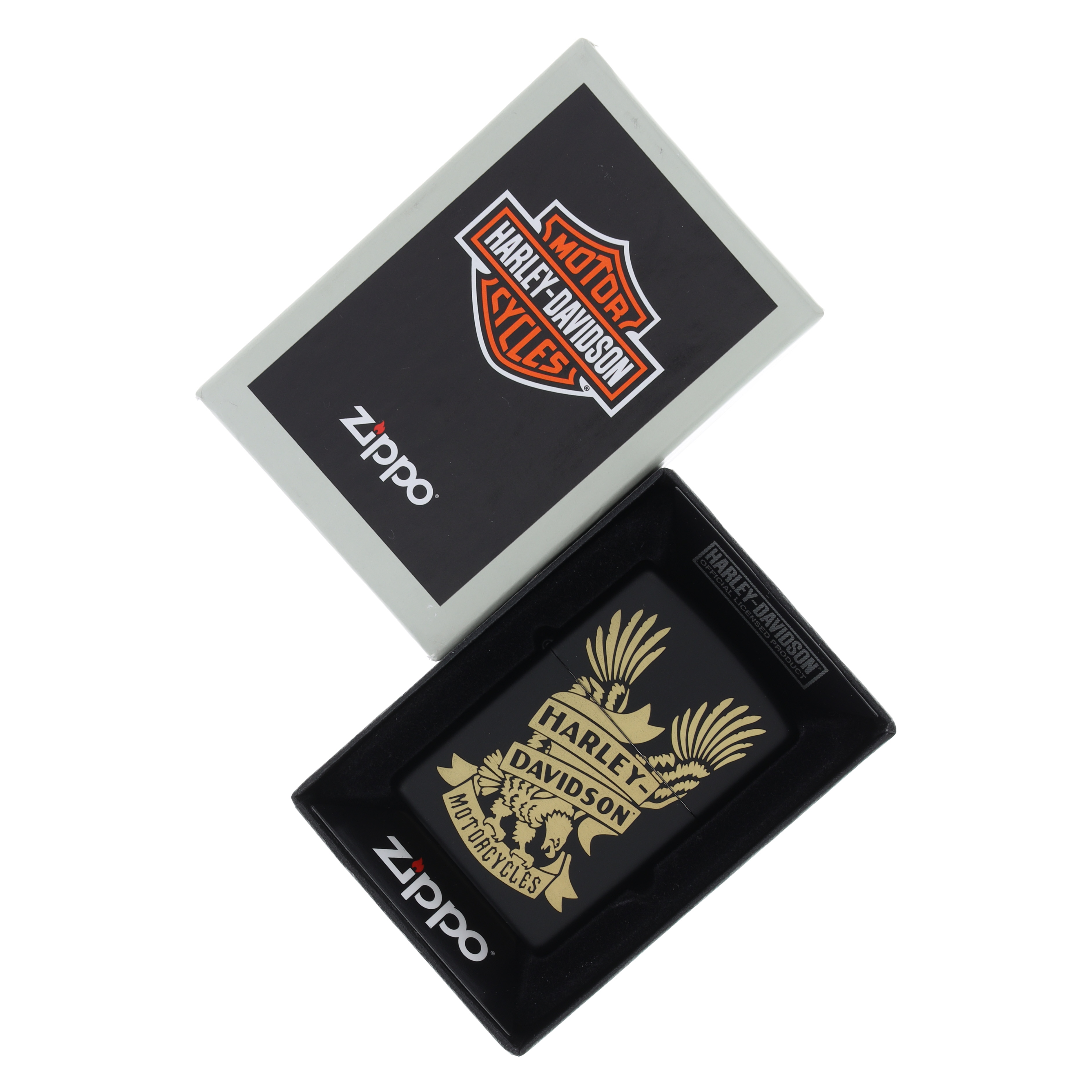 Zippo Lighter Harley Davidson Eagle Tattoo Design Black Matte ZP49826 View 16