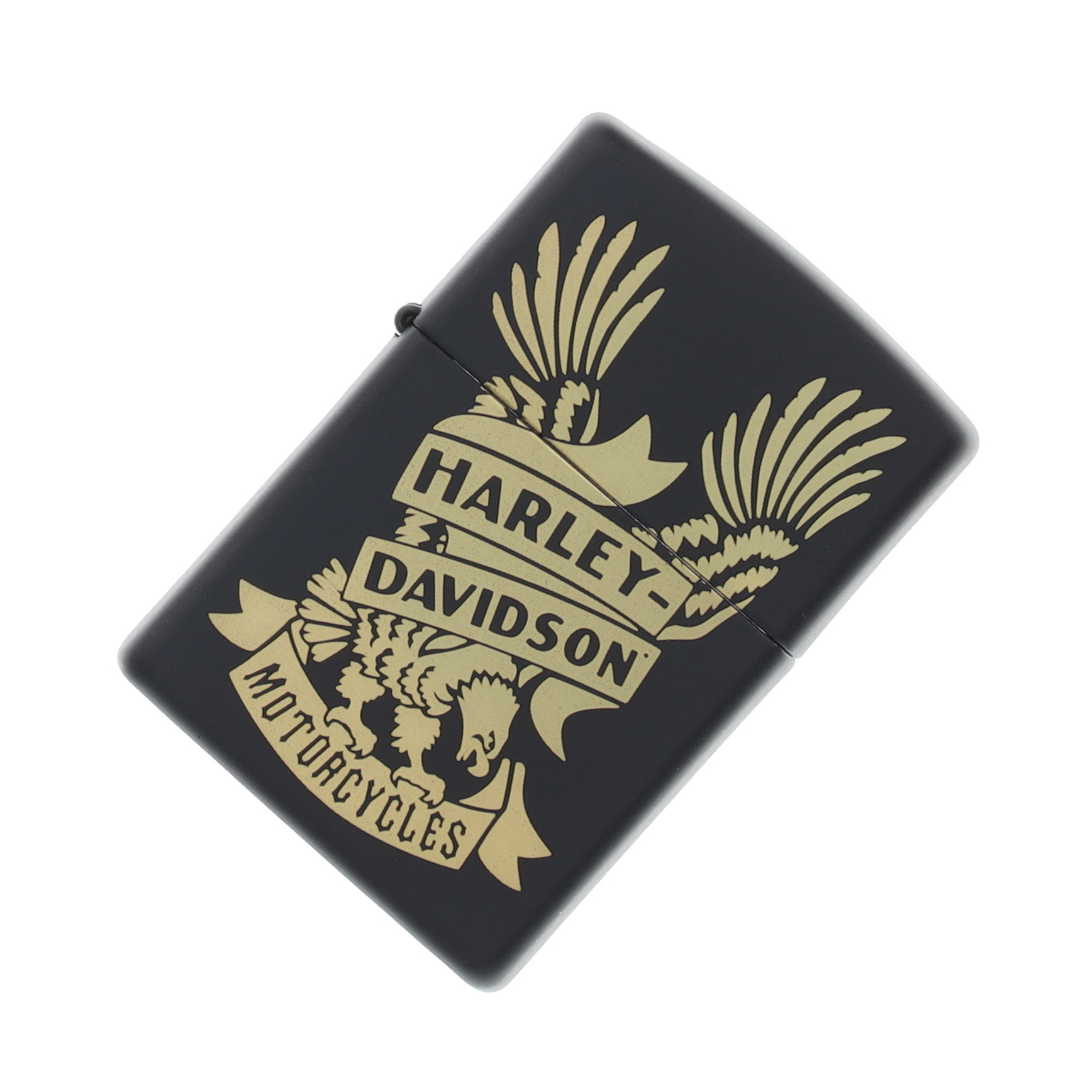 Zippo Lighter Harley Davidson Eagle Tattoo Design Black Matte ZP49826 View 12