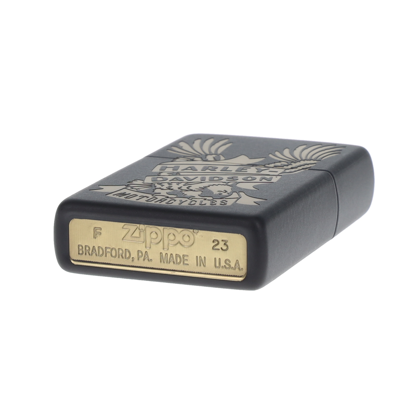 Zippo Lighter Harley Davidson Eagle Tattoo Design Black Matte ZP49826 View 15