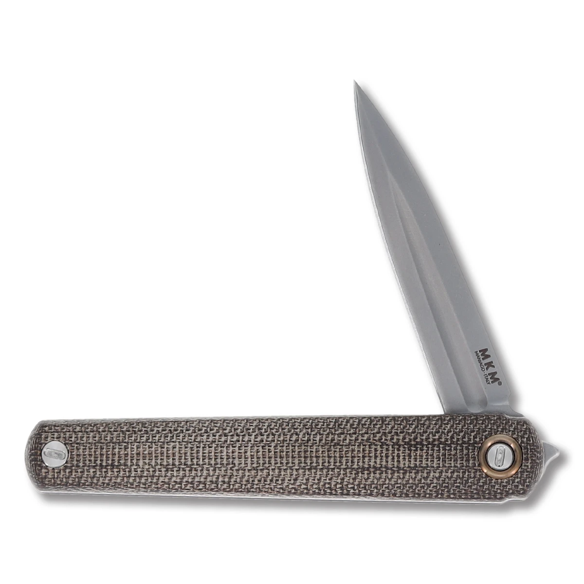 MKM Flame Folding Knife M390 Dagger/Green Micarta MKFL02GCT View 3