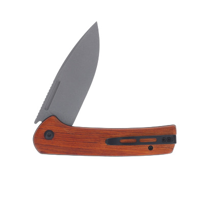 CIVIVI Conspirator Cuibourtia 3.48in Plain Gray Stonewash Drop Point WKCC210063 View 6