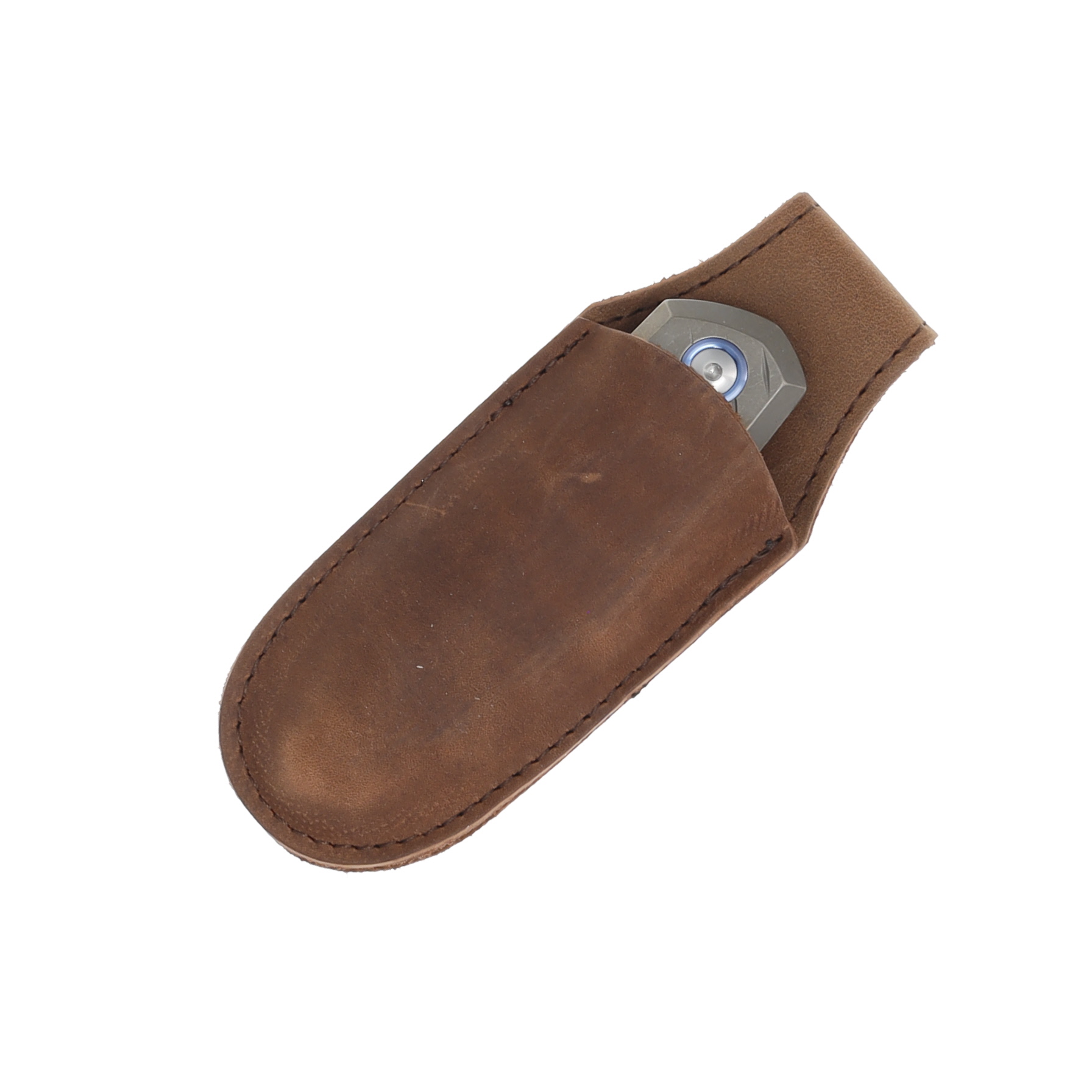 MKM Knives Anso Root Folding Knife Bronze Titanium 2.8in Satin Blade MKRTTBR View 9