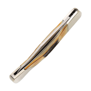 Bear & Son Genuine India Stag Bone Midsize Lockback Folding Knife BR505 View 8
