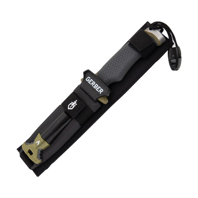 Gerber Ultimate Survival Fixed Blade Knife 4.75in Satin Part Serr Drop Point G1829 View 6
