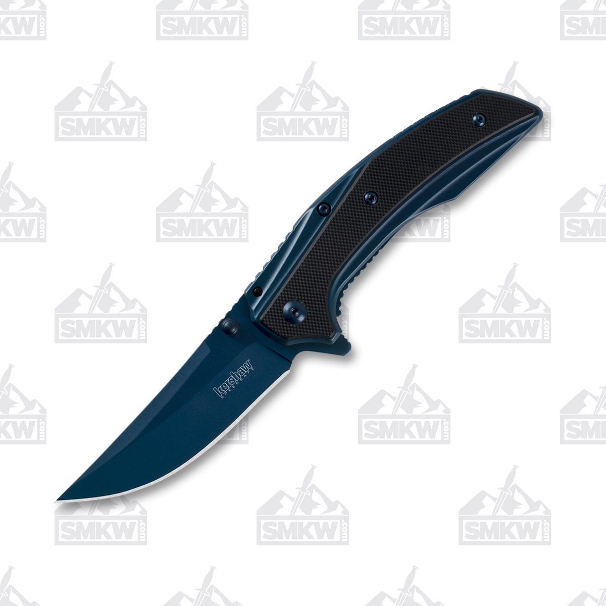Kershaw Outright Blue and Black 3 Inch Plain Blue PVD Trailing Point KS8320 View 2