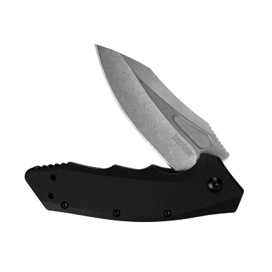 Kershaw Flitch Assisted Folding Knife GFN 3.25in Stonewash Drop Point Blade View 3
