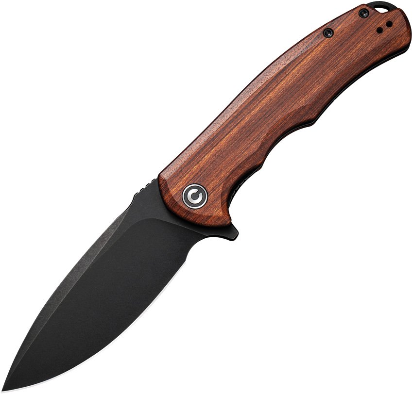 CIVIVI Praxis Cuibourtia 3.75 Inch Plain Black Stonewash Drop Point WKCC803H View 1