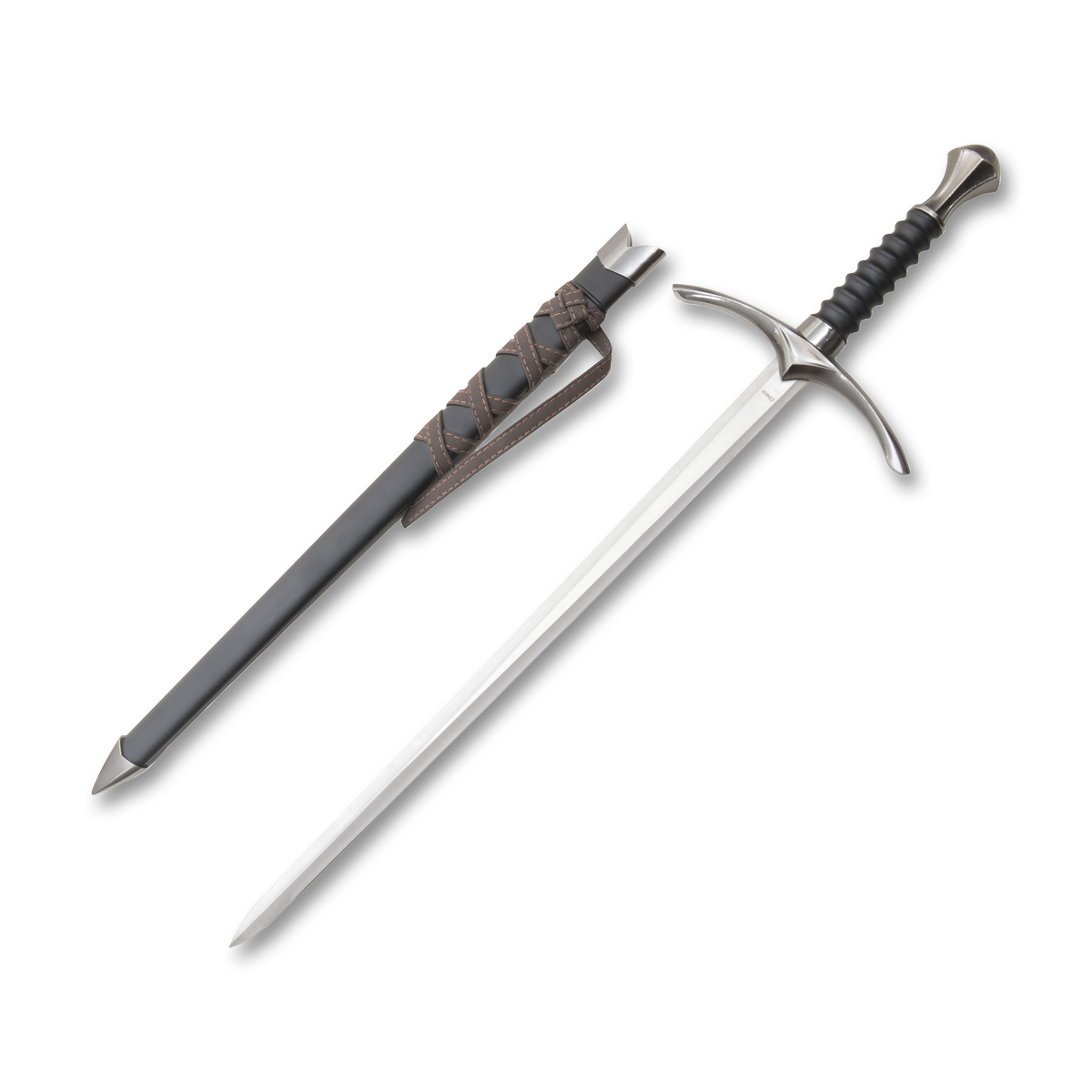 Neptune Knives 23in Medieval Short Sword Black Handle Plain Blade NTFS143 View 1