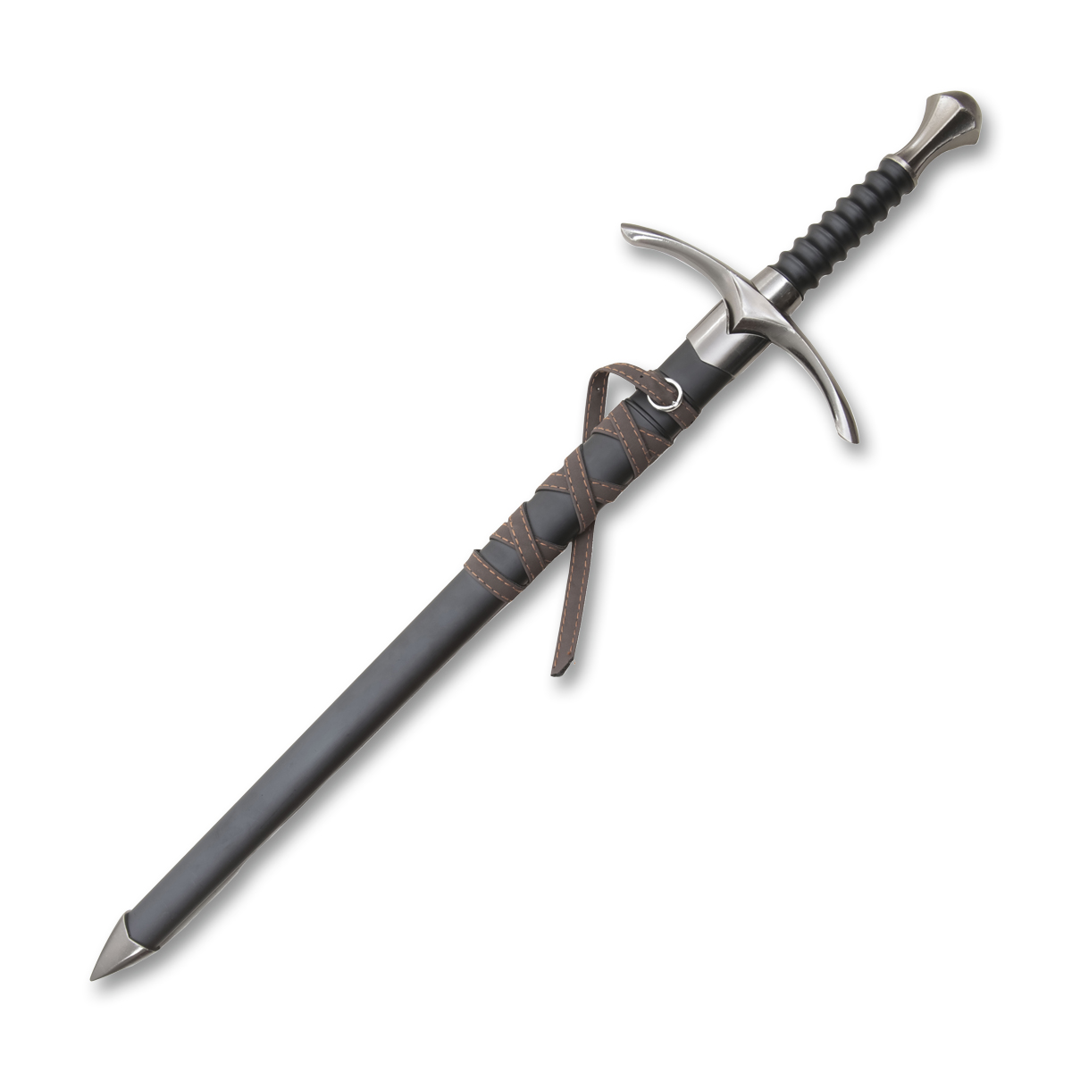 Neptune Knives 23in Medieval Short Sword Black Handle Plain Blade NTFS143 View 3