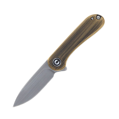 CIVIVI Mini Elementum Brass 1.83 Inch Plain Hand Rubbed Drop Point WKCC18062Q1 View 1