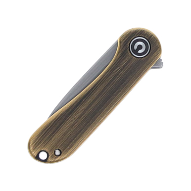 CIVIVI Mini Elementum Brass 1.83 Inch Plain Hand Rubbed Drop Point WKCC18062Q1 View 7
